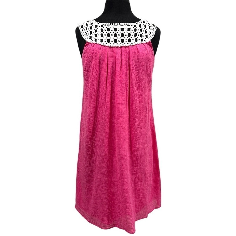 Lilly Pulitzer Sydney Trapeze Crinkle Dress in Daiquiri Pink Sz 6